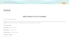 Desktop Screenshot of greatmathsgames.com